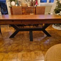 Confection d'un pied de table en acier avec peinture epoxy noir ma